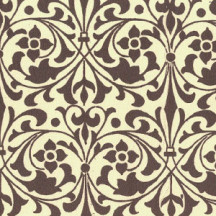 Brown Stylized Flower Print Italian Paper ~ Carta Varese Italy